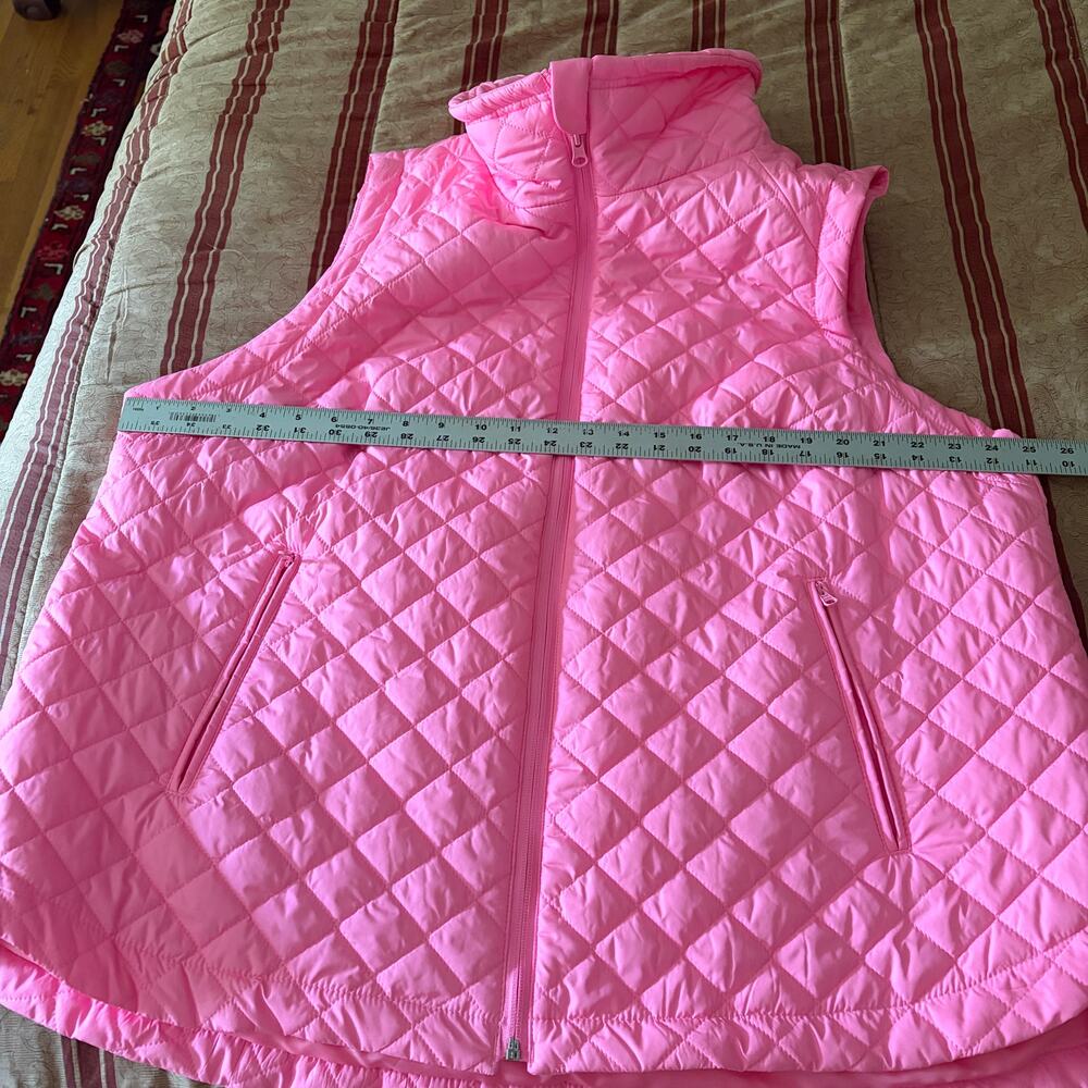 T by Talbots Quilted Micro Vest Pink Size 2XL - Picture 6 of 6